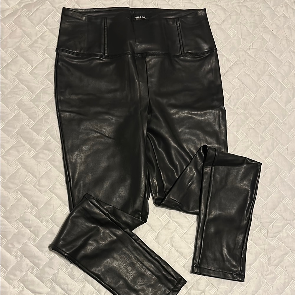 Black Faux Leather Leggings